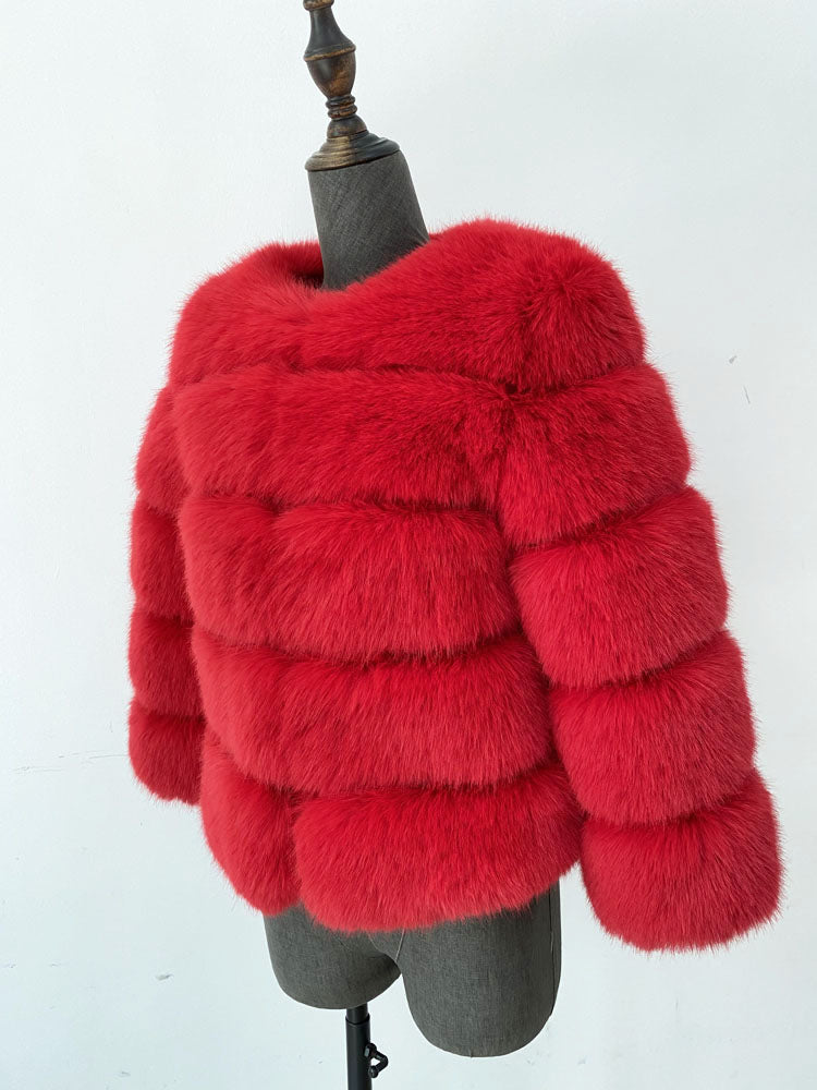 Pre-Order Coloured Faux Fox Fur Jacket