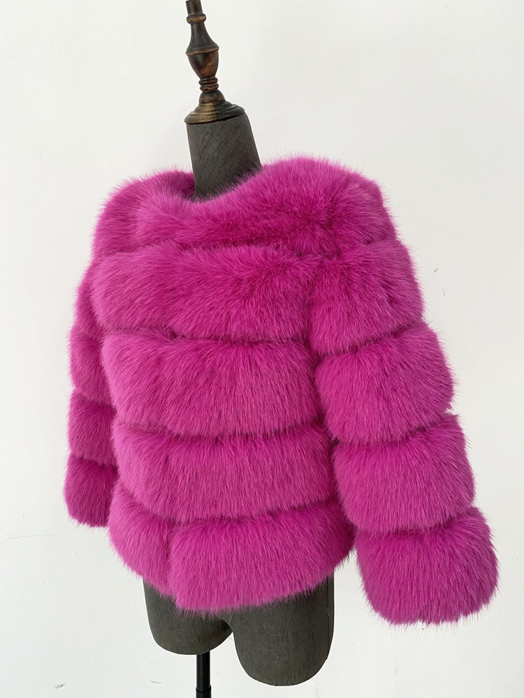 Pre-Order Coloured Faux Fox Fur Jacket