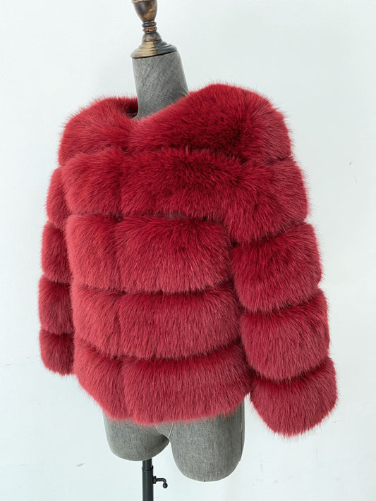 Pre-Order Coloured Faux Fox Fur Jacket